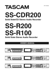 TASCAM SS-R200 100 SS-R200 SS-CDR200 Owners Manual