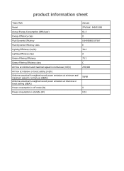 Zanussi ZFV316K Product information sheet