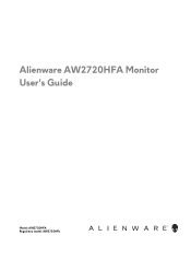 Dell Alienware 27 Gaming AW2720HFA Alienware AW2720HFA Monitor Users Guide