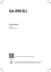Gigabyte GA-X99-SLI User Manual