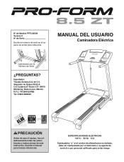 ProForm 8.5 Zt Treadmill Mspn Manual