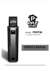 Pyle PHST96IPCW PHST96IPBK Manual 1