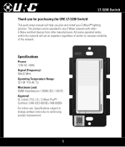 URC LT-3200-WH Owners Manual