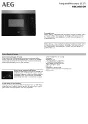 AEG MBE2658DEM Specification Sheet