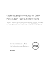 Dell PowerEdge R420 Cable Routing Procedures