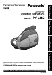Panasonic PVL352D PVL352 User Guide