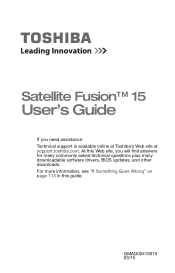 Toshiba Satellite L50W-CBT2N02 Satellite/Satellite Pro L50W-C Series Windows 8.1 User's Guide