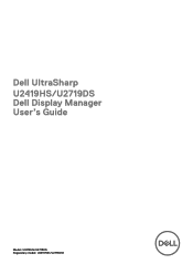 Dell U2719DS UltraSharp Display Manager Users Guide