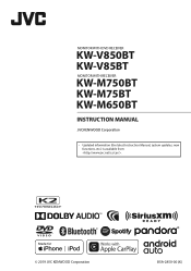 JVC KW-V850BT Operation Manual