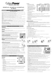 CyberPower OR1000PFCLCD User Manual