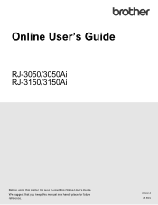 Brother International RJ-3050 Online Users Guide PDF
