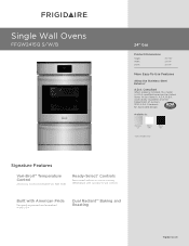 Frigidaire FFGW2415QS Product Specifications Sheet