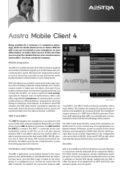 Aastra Mobile Client 4 Datasheet AMC 4