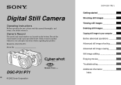 Sony DSCP31 Operating Instructions