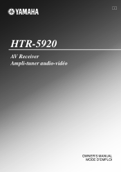 Yamaha HTR-5920 Owners Manual
