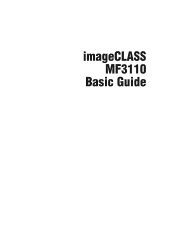 Canon MF3110 imageCLASS MF3110 Basic Guide