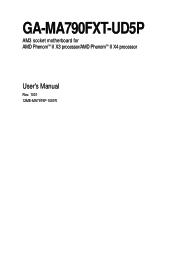 Gigabyte GA-MA790FXT-UD5P Manual