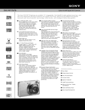 Sony DSC-W170/G Marketing Specifications (Gold Model)