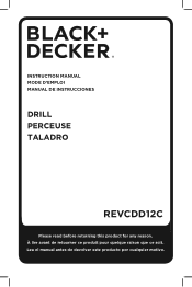 Black & Decker REVCDD12CASTB Instruction Manual