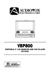 Audiovox VBP800 User Manual