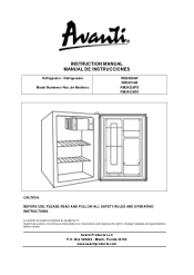 Avanti RM24216B Instruction Manual