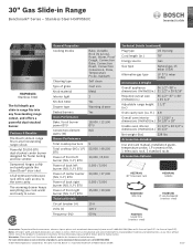 Bosch HGIP056UC Product Spec Sheet