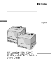 HP 4050 HP LaserJet 4050, 4050N, 4050T and 4050TN Printers -  User's Guide