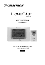 Celestron HomeCast Deluxe Weather Station HomeCast Deluxe Weather Station Manual (German)