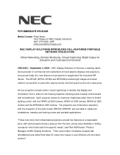 NEC NP500 Press Release