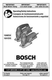 Bosch 1591EVSK Operating Instructions