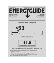 Frigidaire FFRA062WAE Energy Guide