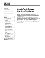 HP Armada e500 Armada Family Software Overview