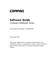 HP Presario R3000 Software Guide