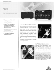 Behringer PB600 Product Information Document