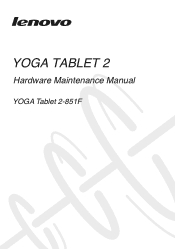 Lenovo Yoga 2-851 (English) Hardware Maintenance Manual - Yoga Tablet 2 851