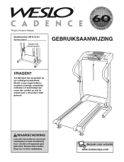 Weslo Cadence 6.0 Treadmill Dutch Manual