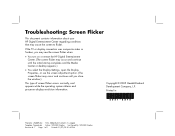 HP Z558 Troubleshooting: Screen Flicker