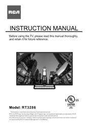 RCA RT3286 Manual