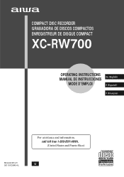 AIWA XC-RW700 Operating Instructions