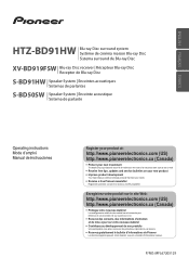 Pioneer HTZ-BD91HW Owner's Manual