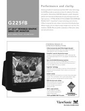 ViewSonic G225fB G225fB PDF Spec Sheet