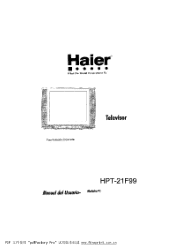 Haier HPT-21F99 User Manual