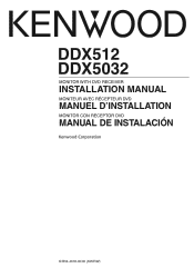 Kenwood DDX-512 Installation Guide