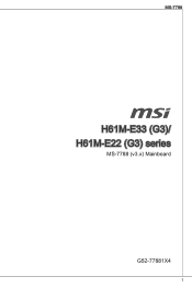 MSI H61M User Guide