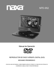 Naxa NPD-952 NPD-952 Spanish Manual