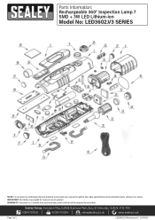 Sealey LED3602R Parts Diagram