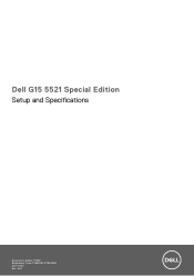 Dell G15 5521 Special Edition Setup and Specifications