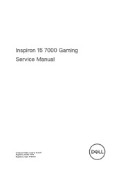 Dell Inspiron 15 Gaming 7577 Inspiron 15 7000 Gaming Service Manual