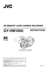 JVC GY-HM100U Instructions