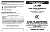 Lasko 102 User Manual